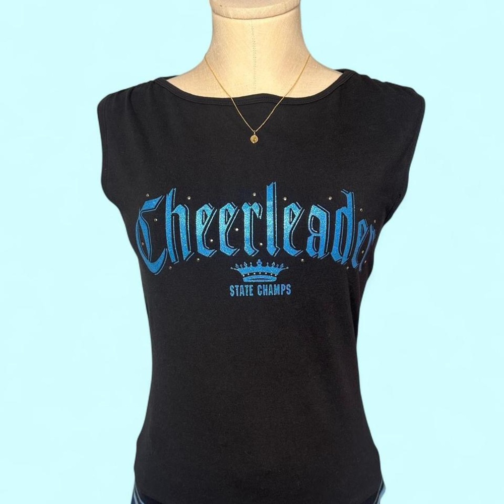 Y2K Cheerleader State Champs Sleeveless Tee Woman’s M/L